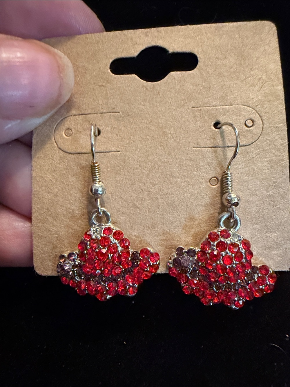 Red Crystal Drop Earrings - Women's Fashion Jewelry